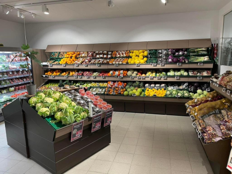 Frugt- og grøntafdelingen i Spar-butikken i Borbjerg